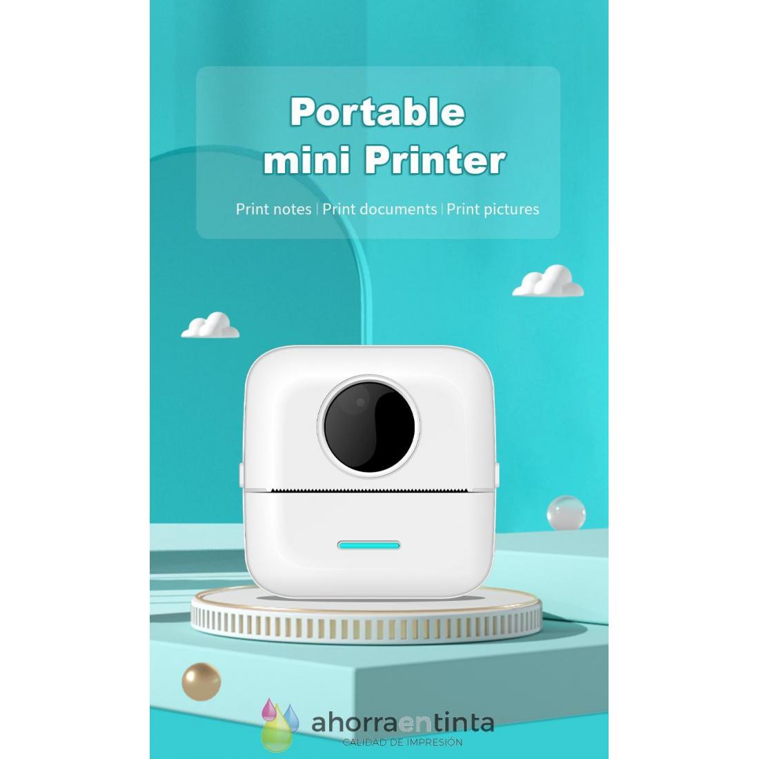 Mini impresora portátil de etiquetas adhesivas, máquina de impresión  térmica, sin tinta, Bluetooth, de bolsillo, 57MM