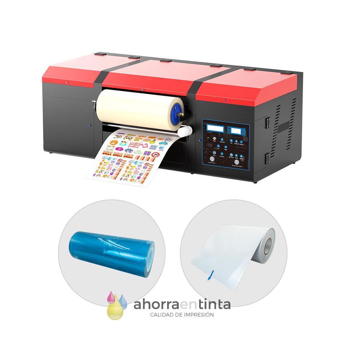 Mini impresora de pegatinas Procolored A3 UV DTF 2 en 1 XP600 Máquina de  impresión de pegatinas UV en relieve para exteriores multifuncional de  doble