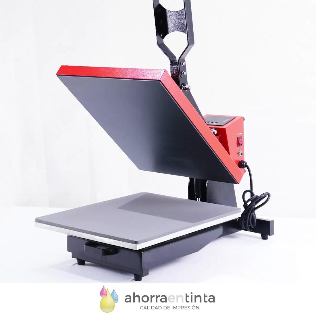 Prensa Termica 38x38 cm. Polaris C6P - Plancha Manual Diseño Rosa